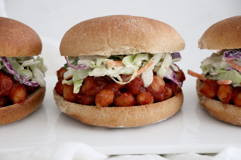 Slow Cooker BBQ Chickpea Burgers
