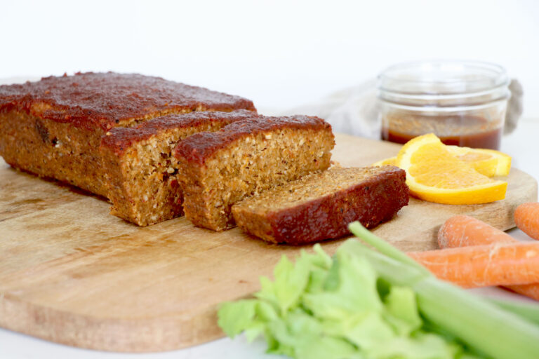 Orange BBQ Lentil Loaf