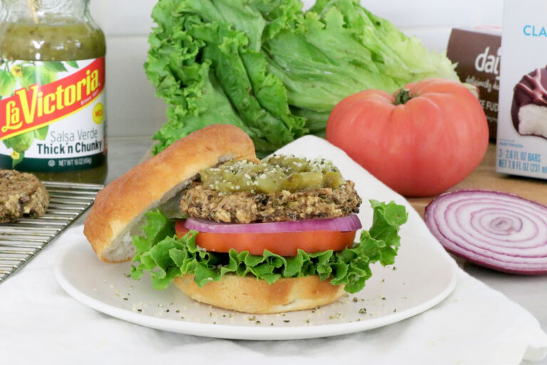 Memorial Day Black Bean Salsa Burger & Dairy-Free Dessert Bars!