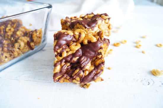 Gluten-Free Dark Chocolate Almond Butter Cereal Bars