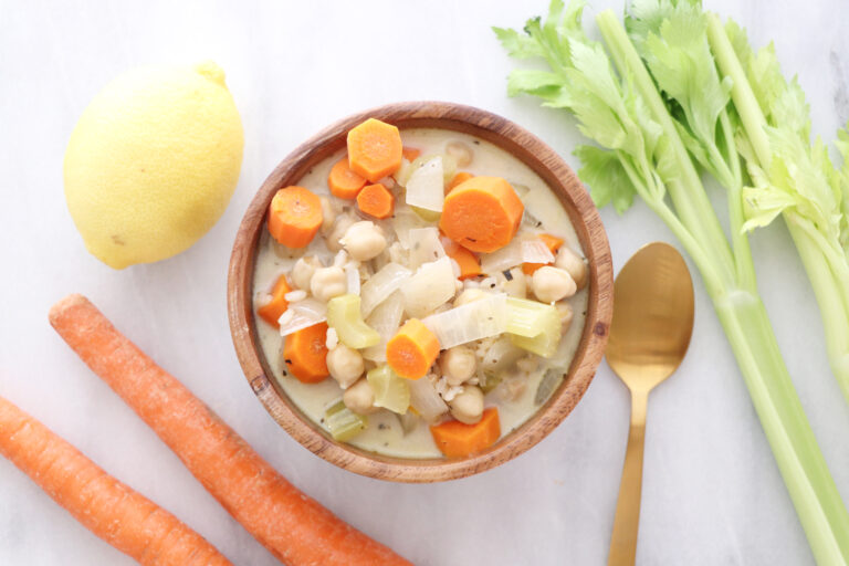 LEMON COCONUT CHICKPEA SOUP