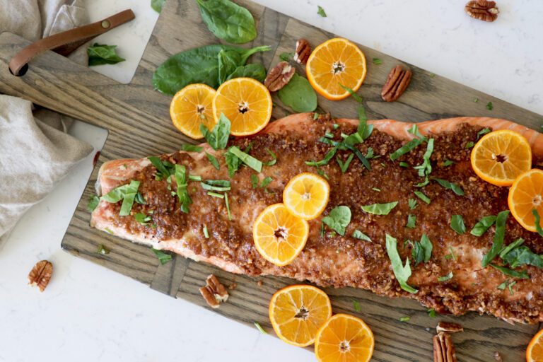 Maple Mandarin Pecan Salmon