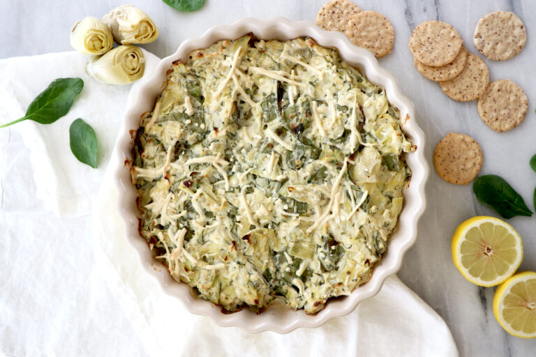 Lemon Spinach Artichoke Dip