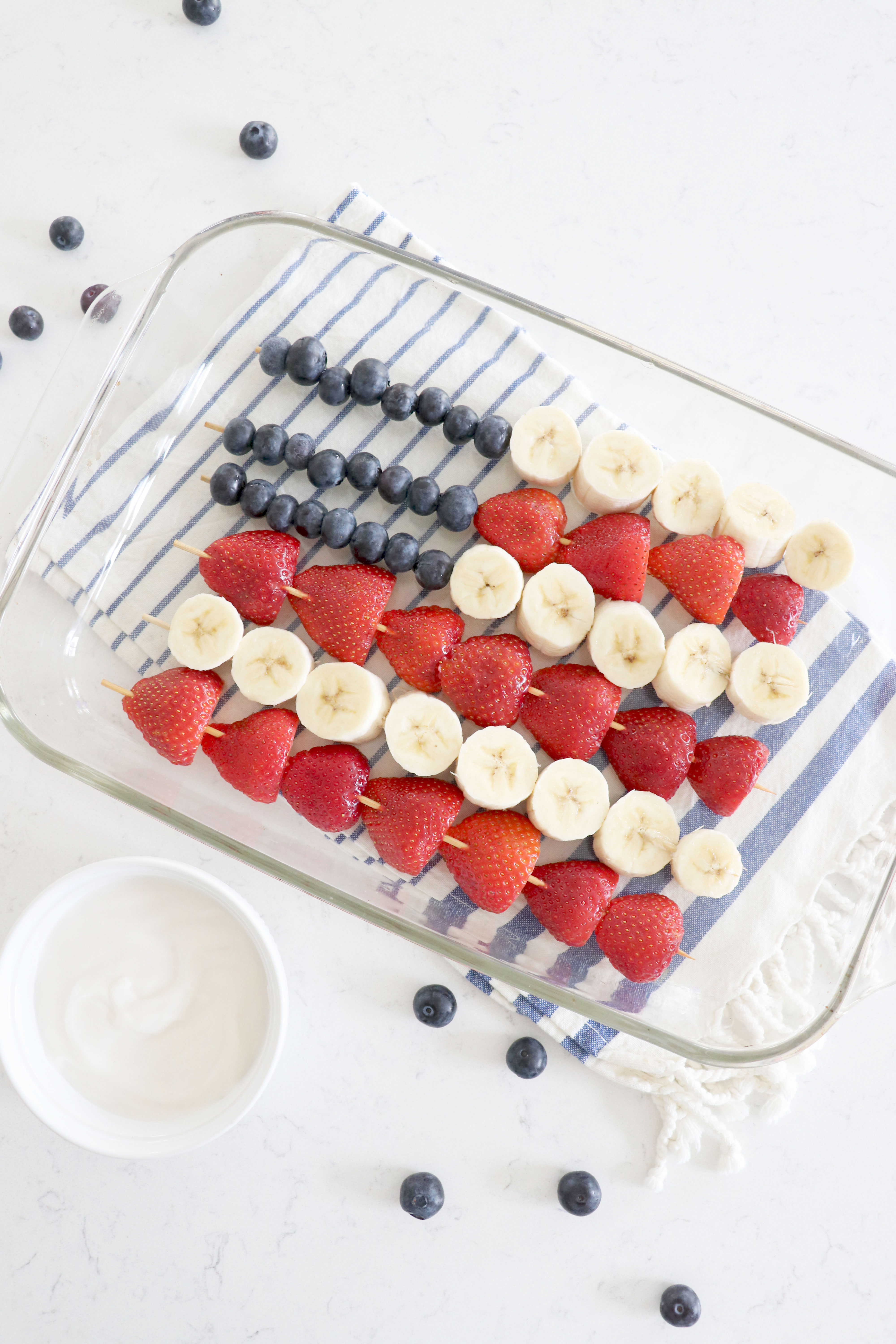 Fruit styled to look like American Flag