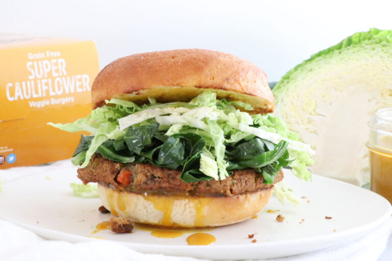 Honey Curry Cauliflower Veggie Burger