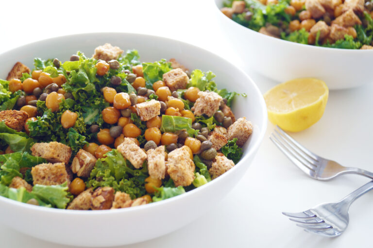 Vegan Kale Caesar Salad