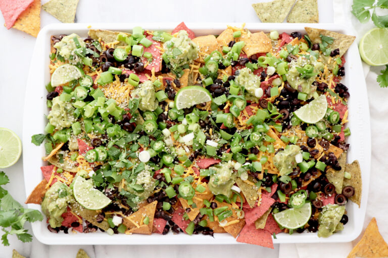 Loaded Green Veggie Nachos