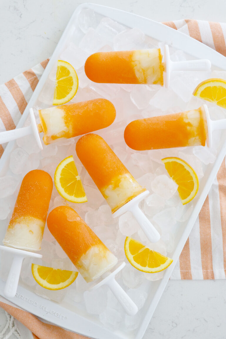 Orange Creamsicle Popsicles