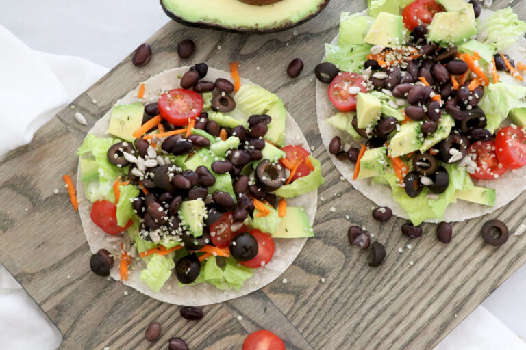 The Best Homemade Lemon Tahini Dressing and Salad Tacos