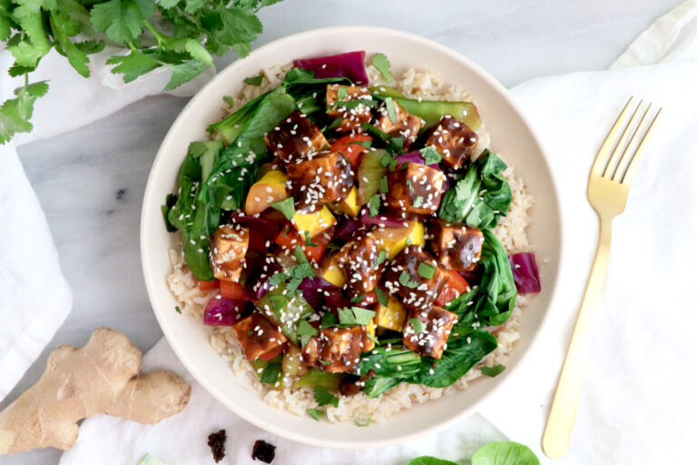 Vegetable and Tofu Stir-Fry with Prune Teriyaki Sauce