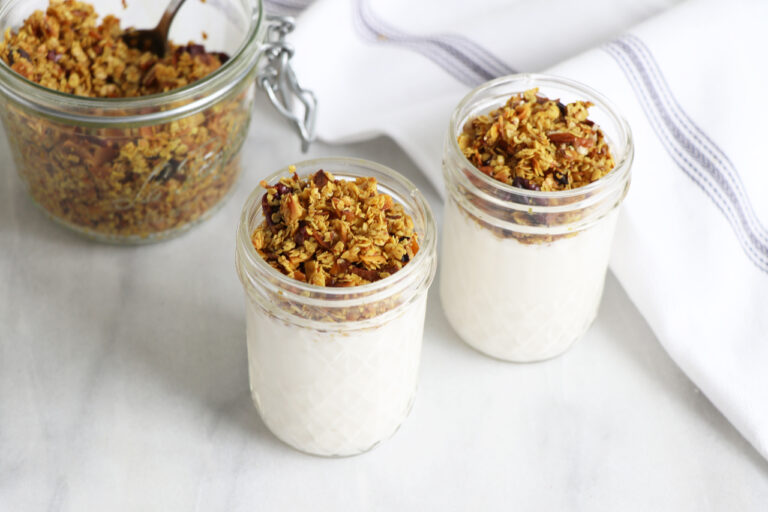 TURMERIC GINGER GRANOLA: GLUTEN-FREE & NO ADDED SUGAR