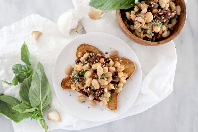 MARINATED WHITE BEAN TOAST